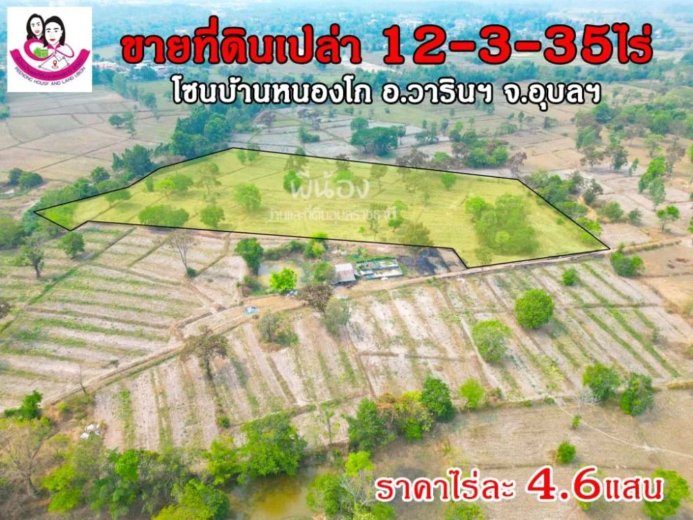 ขายที่ดินเปล่า 12ไร่ 3งาน 35ตารางวา (ที่ดินโฉนด นส.4 ครุฑแดง)