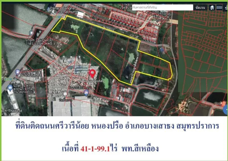 ขายที่ดินต่ำกว่าราคาตลาดที่ดินผังสีเหลืองถนนศรีวารีเหมาะทำโฮ