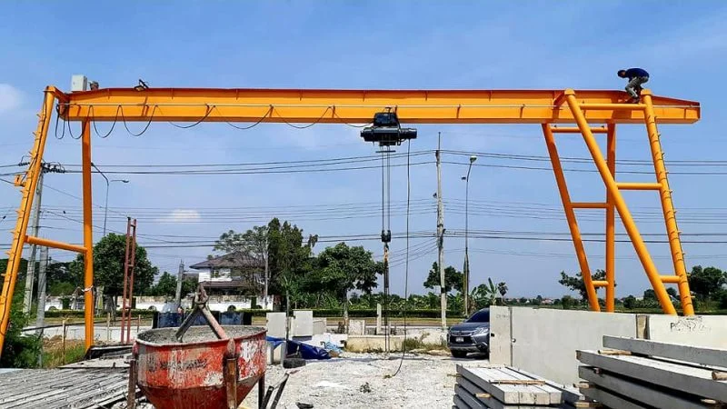 ผลงานติดตั้งเครนสนามขาสูงทรงเอขนาด 3 ตัน Gantry Crane3tons