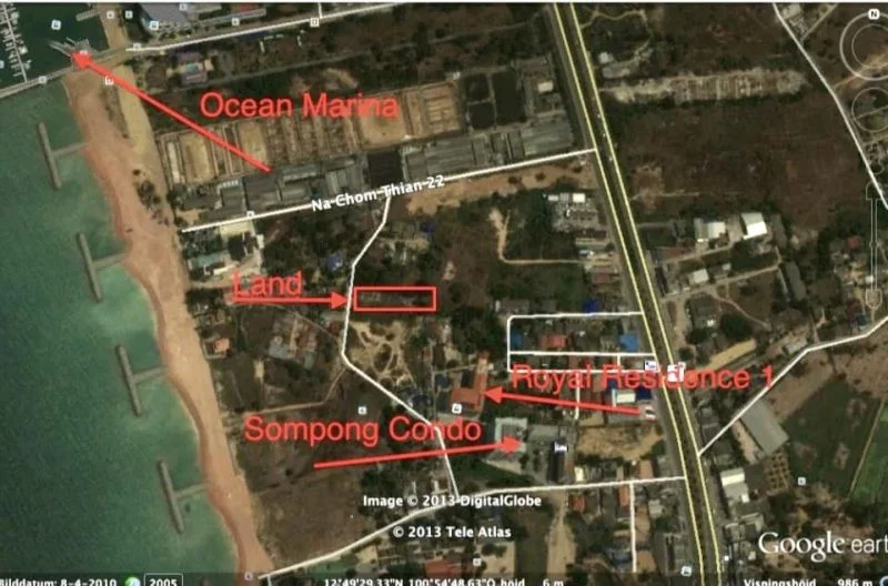 ขายที่ดินทำเลทองพัทยาน่าลงทุนใกล้หาดเพียง200เมตรเนื้อที่ 1