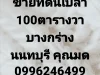 ขายที่ดิน บางกร่าง นนทบุรี 100 ตารางวา